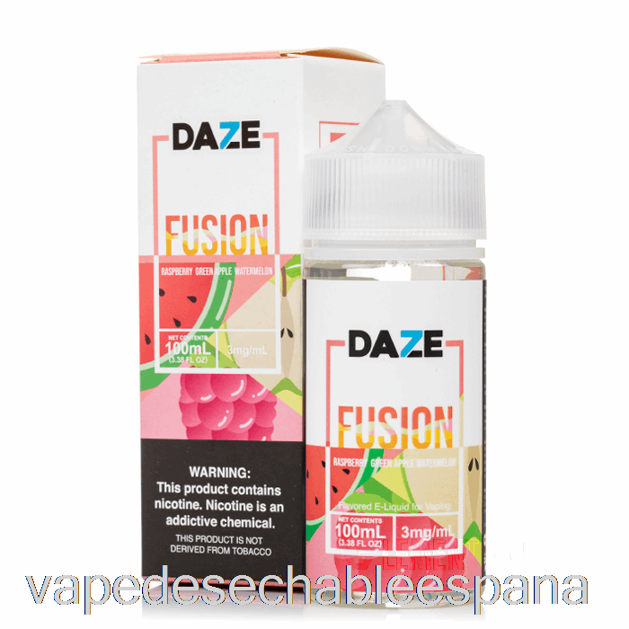 Vape España Frambuesa Manzana Verde Sandía - 7 Daze Fusion - 100ml 0mg